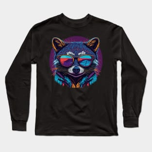 Radiant Raccoon - Sunset Shades Long Sleeve T-Shirt